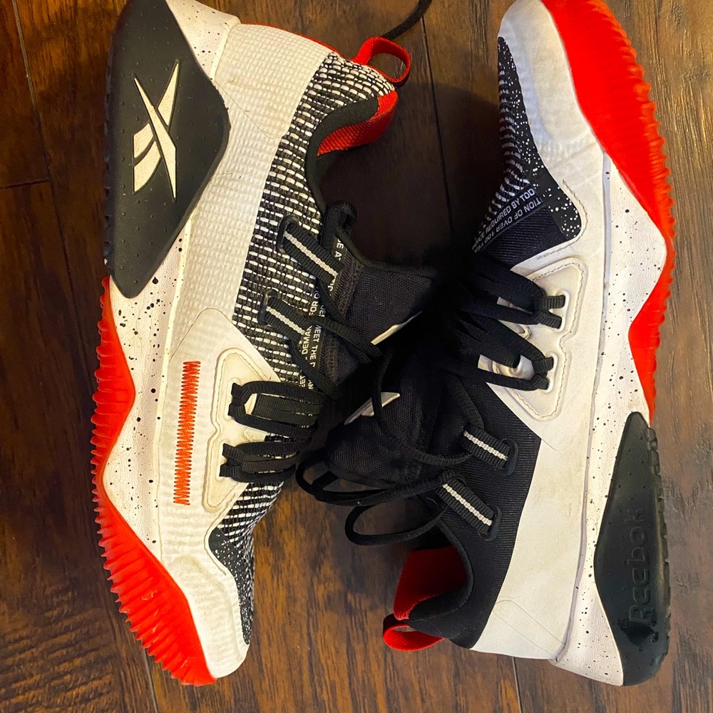 Reebok Black and Red Athletic Shoes